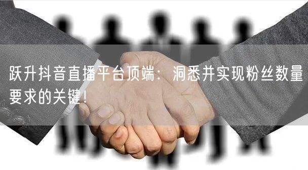 跃升抖音直播平台顶端：洞悉并实现粉丝数量要求的关键！
