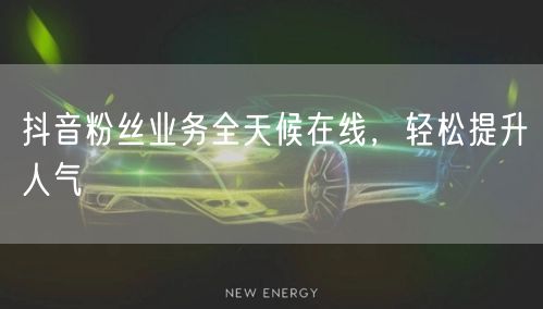 抖音粉丝业务全天候在线，轻松提升人气