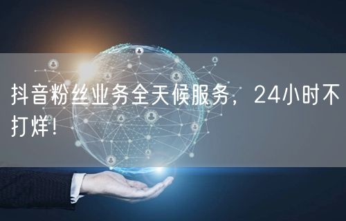 抖音粉丝业务全天候服务，24小时不打烊！